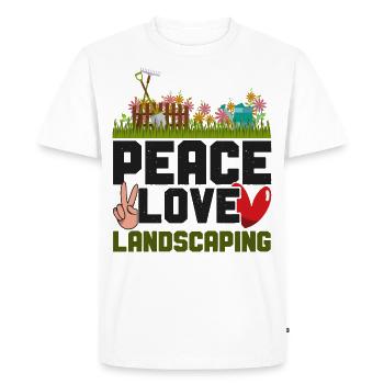 Paysagiste Aménagement Paysager - T-shirt Premium bio Homme - blanc - Devant - Nico (187cm)