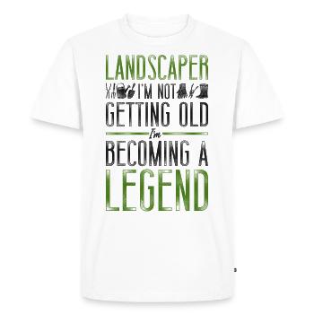 Landscaper Landscaping Landscape - Men's Premium Organic T-Shirt - white - Front - Nico (187cm)