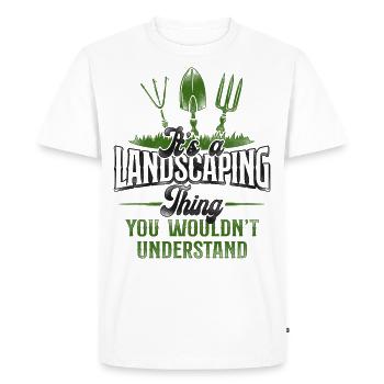 Landscaper Landscaping Landscape - Men's Premium Organic T-Shirt - white - Front - Nico (187cm)
