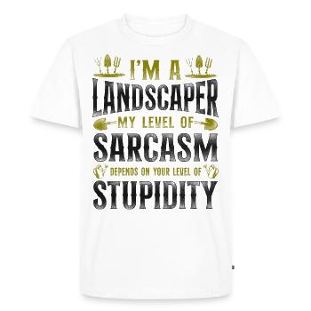 Landscaper Landscaping Landscape - Men's Premium Organic T-Shirt - white - Front - Nico (187cm)