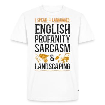 Landscaper Landscaping Landscape - Men's Premium Organic T-Shirt - white - Front - Nico (187cm)
