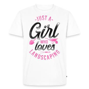 Paysagiste Aménagement Paysager - T-shirt Premium bio Homme - blanc - Devant - Nico (187cm)