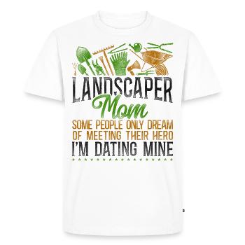 Paysagiste Aménagement Paysager - T-shirt Premium bio Homme - blanc - Devant - Nico (187cm)