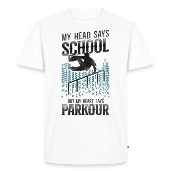 Parkour Free Running Traceur - Men's Premium Organic T-Shirt - white - Front - Nico (187cm)