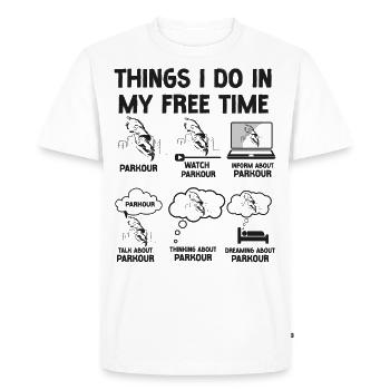 Parkour Free Running Traceur - Men's Premium Organic T-Shirt - white - Front - Nico (187cm)