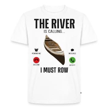 Canoe Canoeing Vintage Phone - Men's Premium Organic T-Shirt - white - Front - Nico (187cm)