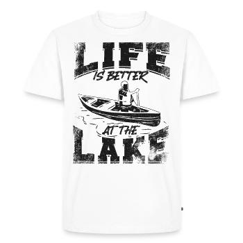 Canoe Canoeing Vintage Life Is - Men's Premium Organic T-Shirt - white - Front - Nico (187cm)
