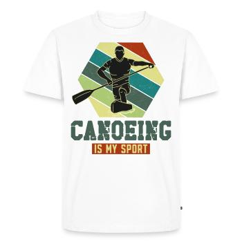 Canoe Canoeing Racing Canoe - Men's Premium Organic T-Shirt - white - Front - Nico (187cm)