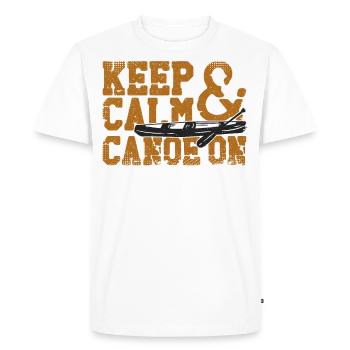 Canoe Canoeing Vintage Keep Calm - Men's Premium Organic T-Shirt - white - Front - Nico (187cm)