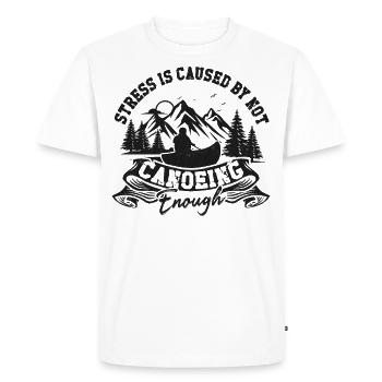 Canoe Canoeing Vintage Stress Is - Men's Premium Organic T-Shirt - white - Front - Nico (187cm)
