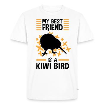 Mon meilleur ami est un oiseau kiwi - T-shirt Premium bio Homme - blanc - Devant - Nico (187cm)