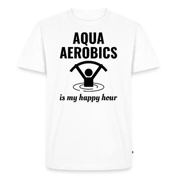 Water aerobics Aquatic fitness Aqua Exercise - Men's Premium Organic T-Shirt - white - Front - Nico (187cm)