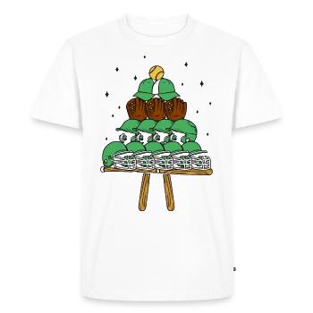 Arbre de Noël des fans de baseball - T-shirt Premium bio Homme - blanc - Devant - Nico (187cm)