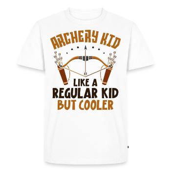 Archery Bow Archer Archery Kid - Men's Premium Organic T-Shirt - white - Front - Nico (187cm)