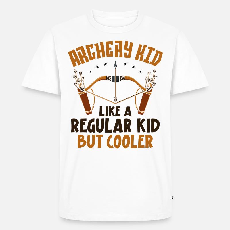 Archery Bow Archer Archery Kid - Männer Premium Bio T-Shirt - Weiß