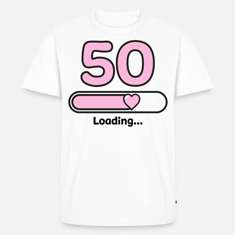 50 anni - Maglietta ecologica premium da uomo - bianco