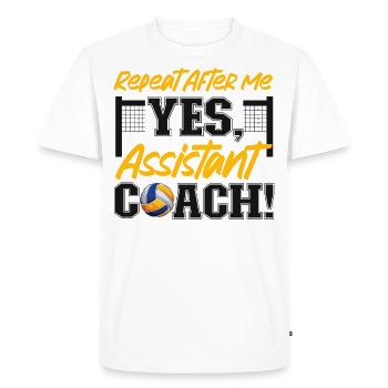 Volleyball Player Team Assistant - Men's Premium Organic T-Shirt - white - Front - Nico (187cm)