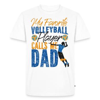 Joueur de volleyball Équipe Papa Père - T-shirt Premium bio Homme - blanc - Devant - Nico (187cm)