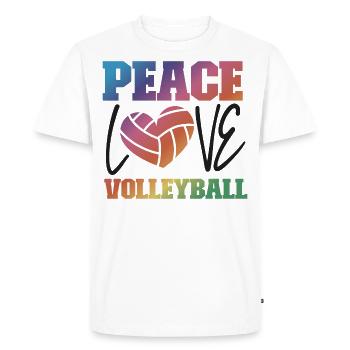 Joueur de volleyball Équipe Peace Love - T-shirt Premium bio Homme - blanc - Devant - Nico (187cm)