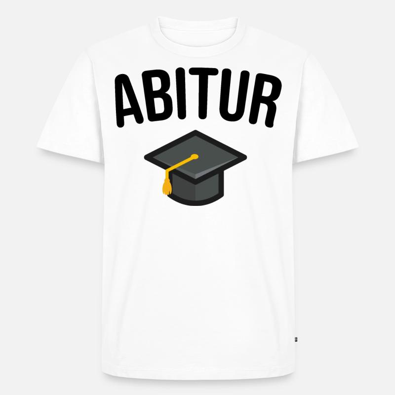 Abitur Abiturient Schulabschluss - Männer Premium Bio T-Shirt - Weiß
