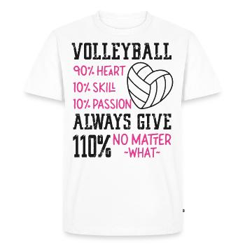 Joueur de volleyball Équipe volleyball - T-shirt Premium bio Homme - blanc - Devant - Nico (187cm)