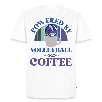 Café de l’équipe de volley-ball - T-shirt Premium bio Homme - blanc - Devant - Nico (187cm)