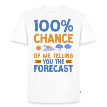 Météorologue Prévisions météorologiques - T-shirt Premium bio Homme - blanc - Devant - Nico (187cm)