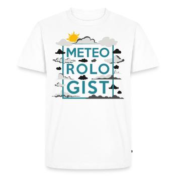 Météorologue Prévisions météorologiques - T-shirt Premium bio Homme - blanc - Devant - Nico (187cm)