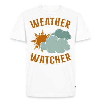 Meteorologist Weather Forecast - Men's Premium Organic T-Shirt - white - Front - Nico (187cm)