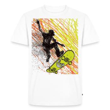 Skateboard - T-shirt Premium bio Homme - blanc - Devant - Nico (187cm)