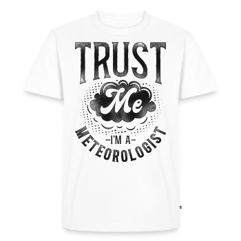 Météorologue Prévisions météorologiques - T-shirt Premium bio Homme - blanc - Devant - Nico (187cm)