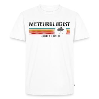 Météorologue Prévisions météorologiques - T-shirt Premium bio Homme - blanc - Devant - Nico (187cm)