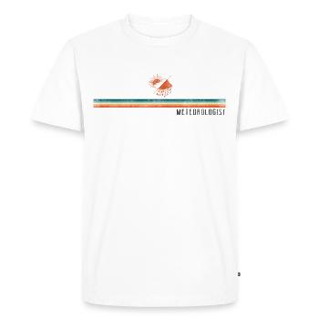 Météorologue Prévisions météorologiques - T-shirt Premium bio Homme - blanc - Devant - Nico (187cm)