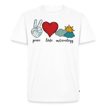 Météorologue Prévisions météorologiques - T-shirt Premium bio Homme - blanc - Devant - Nico (187cm)