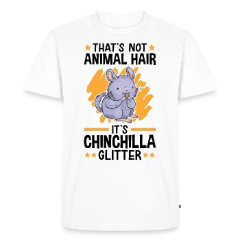 This is Chinchilla Glitter Woolly Mouse Rodent - Men's Premium Organic T-Shirt - white - Front - Nico (187cm)