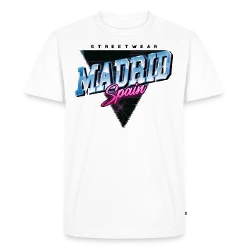 Madrid Spain City Skyline Vintage Retro - Men's Premium Organic T-Shirt - white - Front - Nico (187cm)