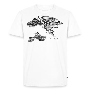 Météorologie des ouragans Storm Chaser - T-shirt Premium bio Homme - blanc - Devant - Nico (187cm)