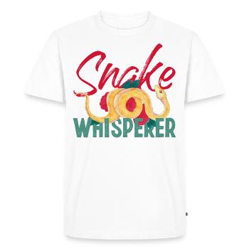 Serpent Serpent Serpent Chuchoteur - T-shirt Premium bio Homme - blanc - Devant - Nico (187cm)