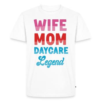 Fournisseur de services de garde d’enfants Enseignant - T-shirt Premium bio Homme - blanc - Devant - Nico (187cm)