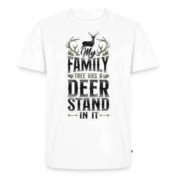 Buck Deer Hunting Hunter Vintage - T-shirt Premium bio Homme - blanc - Devant - Nico (187cm)