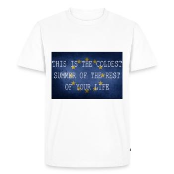 Slogans de protection du climat Europe - T-shirt Premium bio Homme - blanc - Devant - Nico (187cm)
