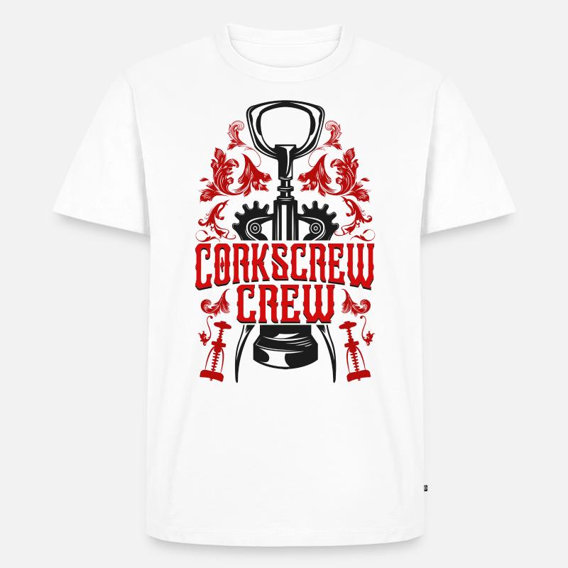 Sommelier Wine Drinking Tasting - Männer Premium Bio T-Shirt - Weiß