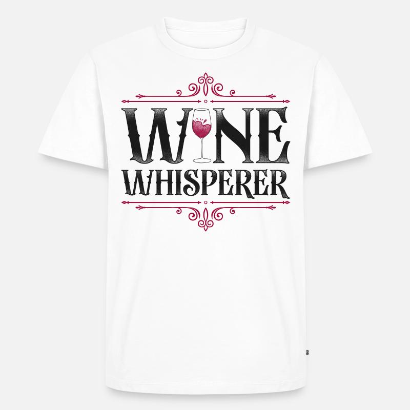 Sommelier Wine Drinking Tasting - Männer Premium Bio T-Shirt - Weiß