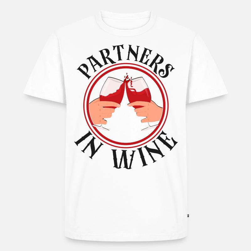Sommelier Wine Drinking Tasting - Männer Premium Bio T-Shirt - Weiß