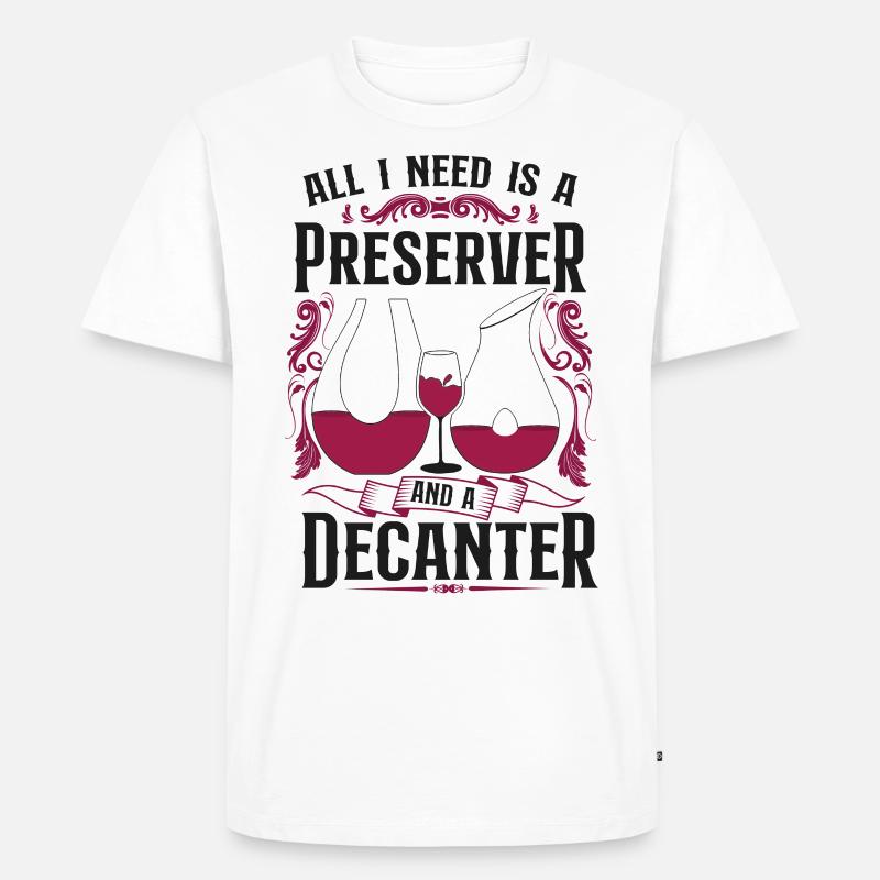 Sommelier Wine Drinking Tasting - Männer Premium Bio T-Shirt - Weiß