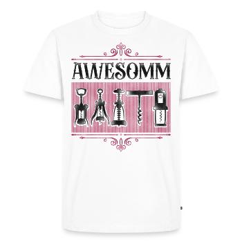 Dégustation de vin de sommelier - T-shirt Premium bio Homme - blanc - Devant - Nico (187cm)