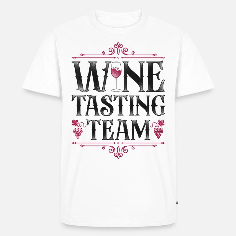 Sommelier Wine Drinking Tasting - Männer Premium Bio T-Shirt - Weiß