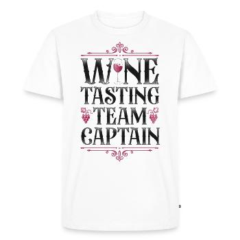 Dégustation de vin de sommelier - T-shirt Premium bio Homme - blanc - Devant - Nico (187cm)
