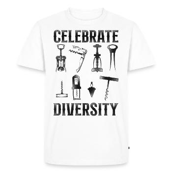 Dégustation de vin de sommelier - T-shirt Premium bio Homme - blanc - Devant - Nico (187cm)