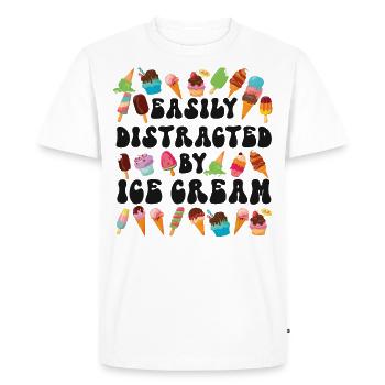 Ice Cream Cone Popsicle Easily - Men's Premium Organic T-Shirt - white - Front - Nico (187cm)